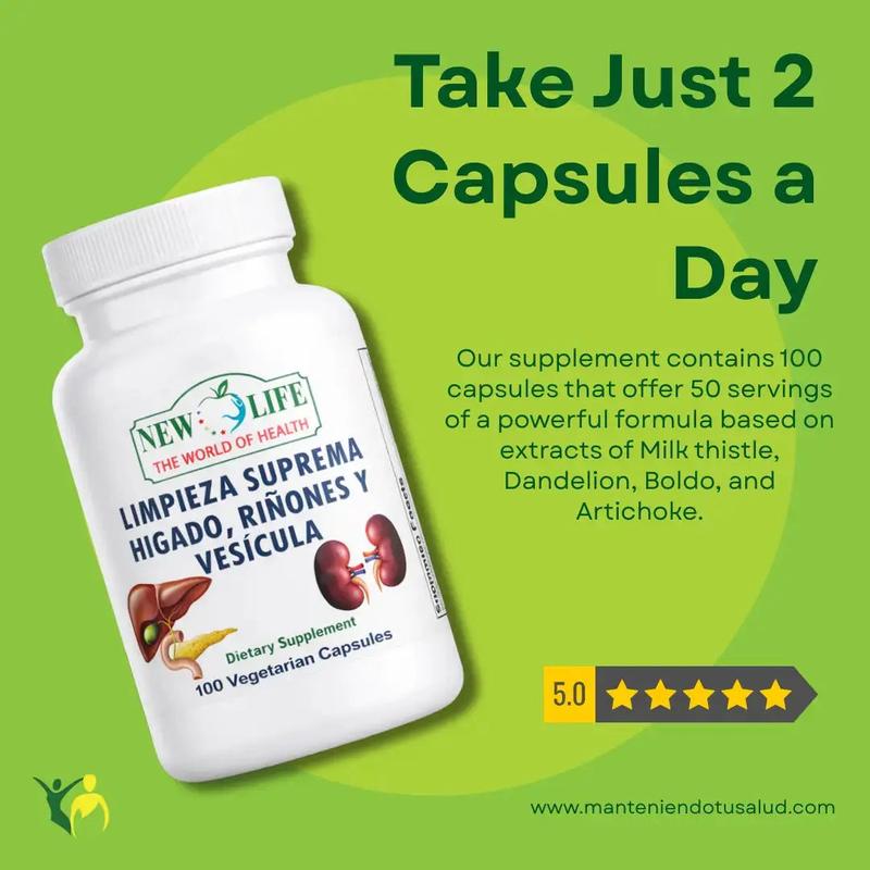PureHerba Kidney & Gallbladder Support | Dandelion Root & Milk Thistle